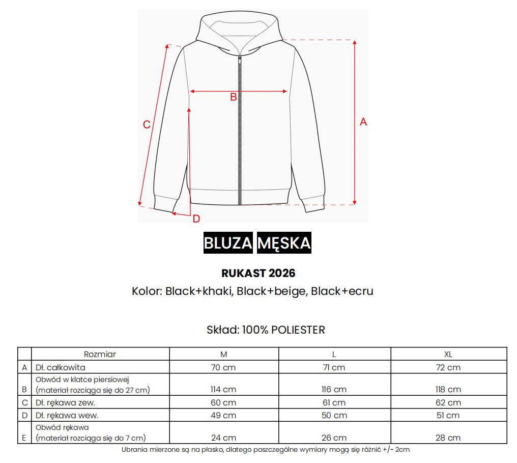 Bluza męska OLAVOGA RUKAST 2026 czarna - beż - obrazek 4